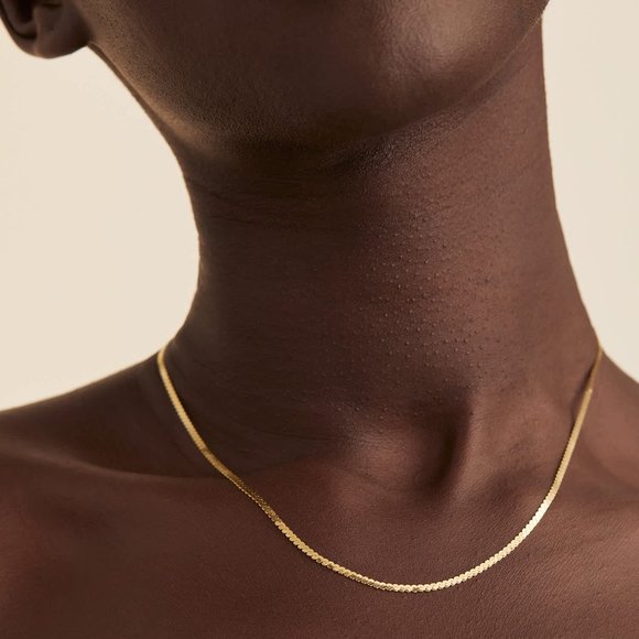 Mejuri Serpentine Chain Necklace 18" / 14K gold - Picture 4 of 7